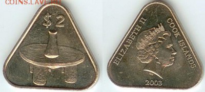 Мексика и Кука острова предпродажная - Кука Острова 2 доллара 2003