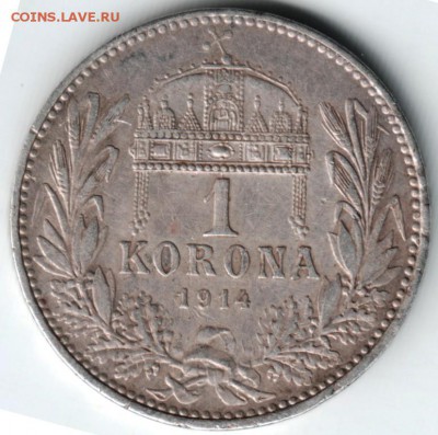 1 корона 1914  Ag Австро-Венгрия до 23.06.14 в 22.00 - Scan-140615-0027