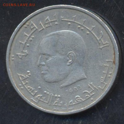 2 динара 1983 г.До 19.06.14 г. 21-00 МСК . - Тунис