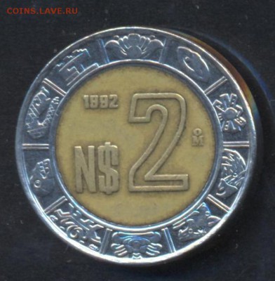 Мексика 2 пессо 1992 г. До 19.06.14 г. 21-00 МСК . - Мексика 2 п