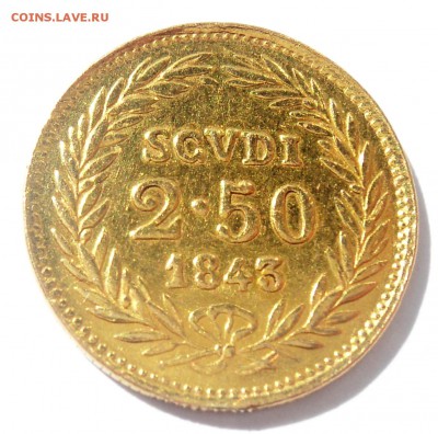 ВАТИКАН папская область 2.5 скудо 1843г золото до 22.06.14 - DSC00758.JPG