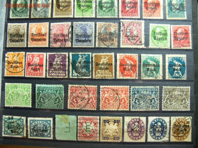 МАРКИ БАВАРИИ ГЕРМАНИЯ с 1800-х гг надпечатки перфины - P1920039.JPG