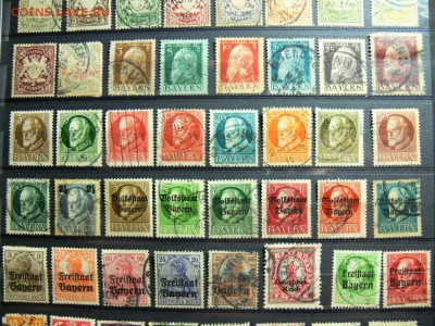 МАРКИ БАВАРИИ ГЕРМАНИЯ с 1800-х гг надпечатки перфины - P1920037.JPG