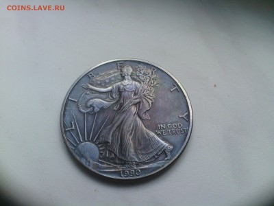 1 доллар США 1990 унция серебра - IMG_20140618_151149