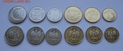 Польша 5 злоты 2014, 1 грош Royal Mint - Набор Грошей 2012.JPG