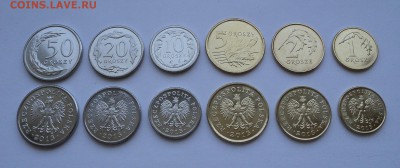 Польша 5 злоты 2014, 1 грош Royal Mint - Набор Грошей 2013.JPG