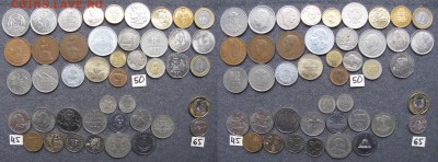 Иностранные монеты.Россыпь,линейки,буклеты,серебро. ИЮНЬ. - 45,50,65