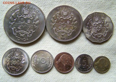 Тонга, Гаяна, ЮАР. оценка - 1974 Tonga Mint Set (8) coin.Low Mintage 2.JPG