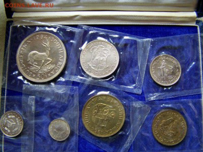 Тонга, Гаяна, ЮАР. оценка - 1964 South Africa Proof Set (7) coin. Beautiful 2.JPG