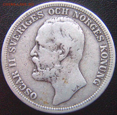 Швеция_2 кроны 1903. Серебро. Редкая монета; до 19.06_22.08м - 8170