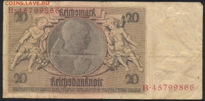 Германия 20 марок 1929 г.До 21.06.14 г. 21-00 МСК . - Германия 20 м 1929 1