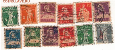 МАРКИ ШВЕЙЦАРИИ (12ШТ) ДО 26.06.14 В 22.00МСК (8666) - 2-шв