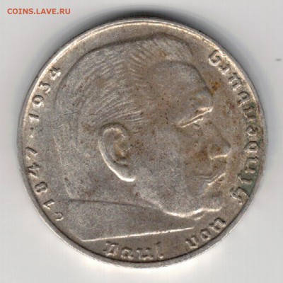 Ag ГЕРМАНИЯ 2 РЕЙХСМАРКИ 1939D ДО 26.06.14 В 22.00МСК (9138) - 5-г39d