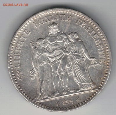 Ag ФРАНЦИЯ 5 ФРАНКОВ 1874А ДО 26.06.14 В 22.00МСК (9035) - 5-фр
