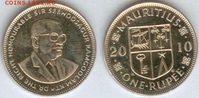 МАВРИКИЙ - 1 РУПИЯ, 2010г. до 21.00 мск 28.06.2014 - Маврикий-1