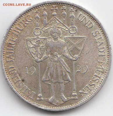 3 марки.ВЕЙМАР.МЕЙСЕН.1929 г.Герм..до.25.06.1929года.21ч.00м - 333