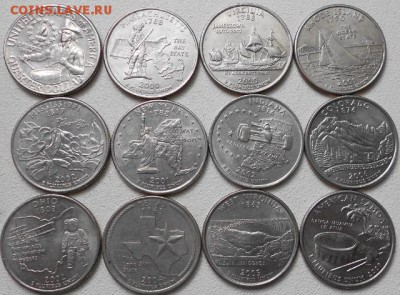 США 25 центовики. Штаты 12 штук без повтора.до 27.06.14 - 25 центовики 001 (640x472)
