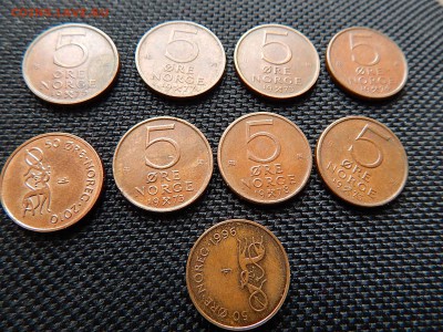 Норвегия.5 эре.1970-80ые 50 эре 90-ые 28.06 22:00 - DSCN0599.JPG
