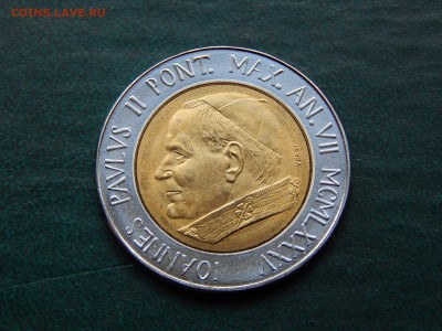 Ватикан 500 лир 1985 aUNC (би-метал) - DSCN2279.JPG