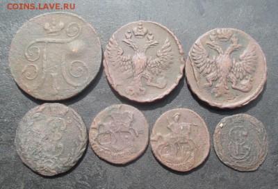 7 монет 18 века.До 26.06.14 в 22:00 по Мск - 14036199031621