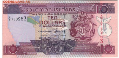Соломоновы о-ва 10$ 1986? до 30.06.14 в 22.00мск (9066) - 1-сол10а