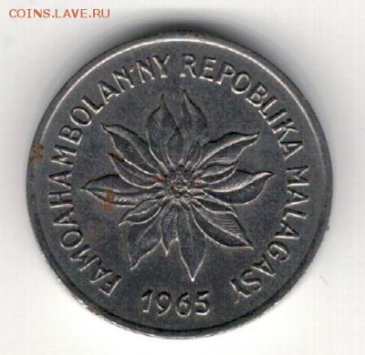 Мадагаскар франк 1965 до 30.06.14 в 22.00мск (8971) - 4-мад1ф65