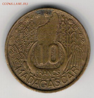 Мадагаскар 10 франков 1953 до 30.06.14 в 22.00мск (8971) - 4-мад10ф53а