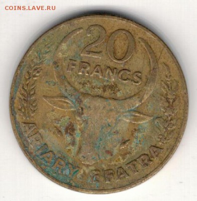 Мадагаскар 20 франков 1981 до 30.06.14 в 22.00мск (8971) - 4-мад20ф81а