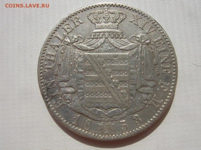 Саксония 1 талер 1853 F на оценку - IMG_0146