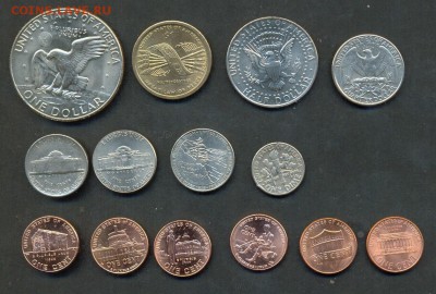 14 монет США – от цента до доллара без повторов - до 2 июля, - usa_14_a