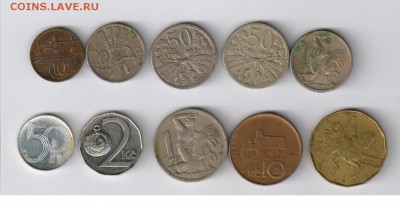 ЧЕХОСЛОВАКИЯ - 10 монет 1921-2006г до 04.07.2014г 21-00 - ЧЕХОСЛОВАКИЯ - 10 монет1