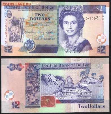 Белиз 2 доллара 2011 до 04 07. 22.00 мск - Белиз 2 доллара 2011