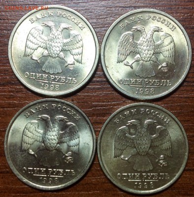 1 рубль 1998ммд-2штуки, спмд-2штуки-сохран отличный - image