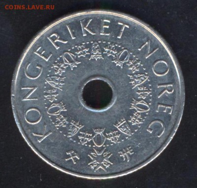 Норвегия 5 крон  1998 г.До 2.07.14 г. 22-00 МСК . - Норвегия 5 к.1