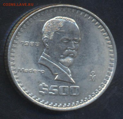 Мексика 500 песо 1988 г.До 2.07.14 г. 22-00 МСК . - Мексика 500 п.