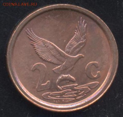 ЮАР 2 цента 1996 г.До 2.07.14 г. 22-00 МСК . - ЮАР 2 ц.1