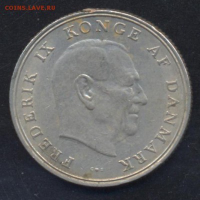 Дания 1 крона 1963 г.До 2.07.14 г. 22-00 МСК . - Дания 1 к.