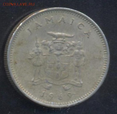 Ямайка 5 центов 1969 г.До 2.07.14 г. 22-00 МСК . - Ямайка 5 ц.