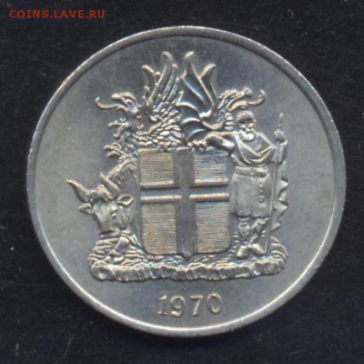 Исландия 5 крон 1970 г.До 2.07.14 г. 22-00 МСК . - Исландия 5 к.1