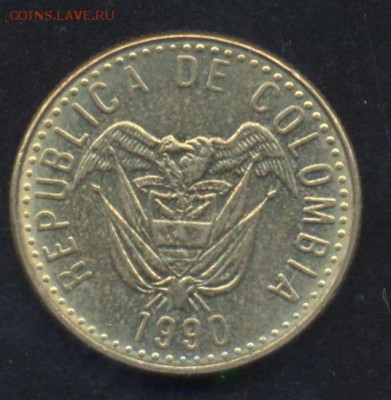 Колумбия 20 песо 1990 г.До 2.07.14 г. 22-00 МСК . - Колумбия 20 п.1