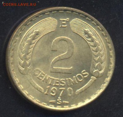 Чили 2 центесимо 1970 г. До 2.07.14 г. 22-00 МСК . - Чили 2 ц.