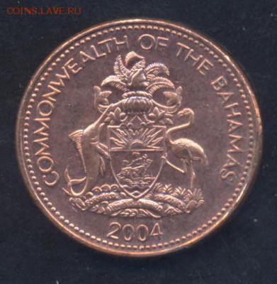 Багамские о-ва 1 цент 2004 г.До 2.07.14 г. 22-00 МСК . - Багамы 1 ц.