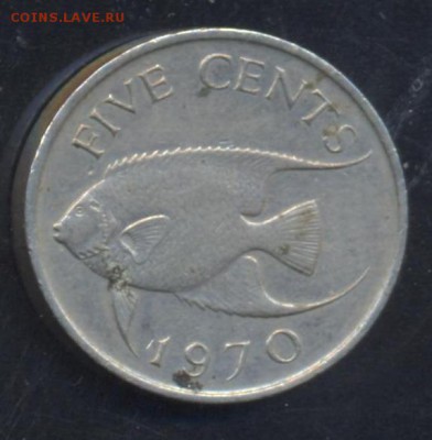 Бермудские о-ва 5 центов 1970 г.До 2.07.14 г. 22-00 МСК . - Бермуды 5 ц.1