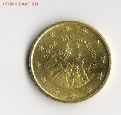 Сан-Марино 50 евроцентов 2002 года до 4.07.14 - 502