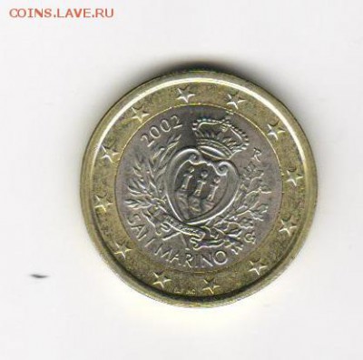 Сан-Марино 1 евро 2002 года до 4.07.14 - 1002