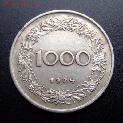 АВСТРИЯ 1000 крон (1924) до 04.07 (22.00) - Австрия 1000 крон (1924) «Девушка» Р