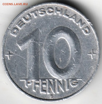 ГДР 10 пфеннигов 1952 Е до 07.07.17 г. в 22.00 - Scan-140627-0004