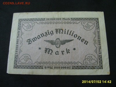 КЁЛЬН,20 миллионов марок 1923г(хорошая)!до 5.07.2014 - S6000537.JPG
