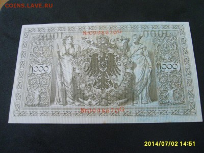 ГЕРМАНИЯ,1000 марок 1910г(отличная)!до 5.07.2014 - S6000571.JPG