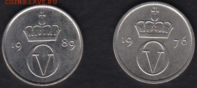 Норвегия 10 эре 1976, 1989 до 04.07.2014 22-00 - Норвегия 10 эре 1976-1989 р